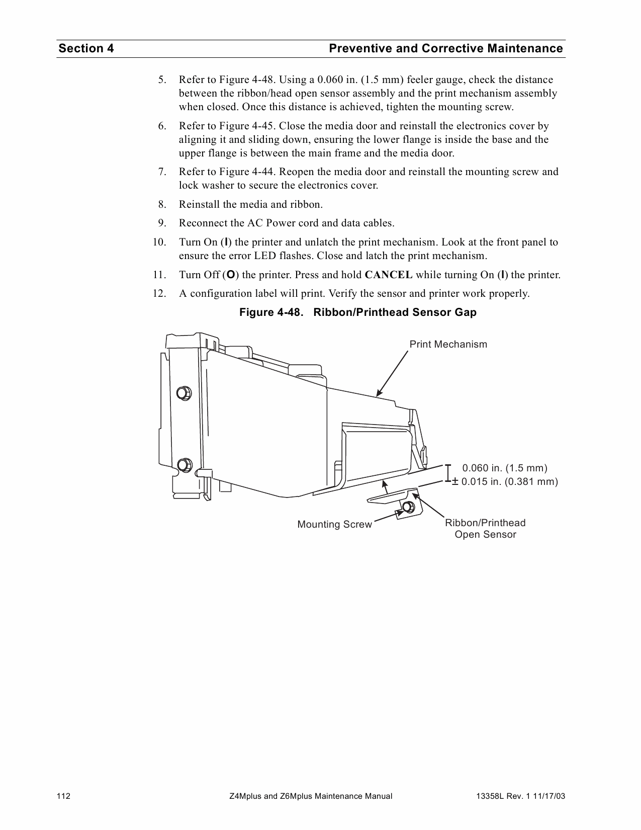 Zebra Label Z4Mplus Z6Mplus Maintenance Service Manual-5